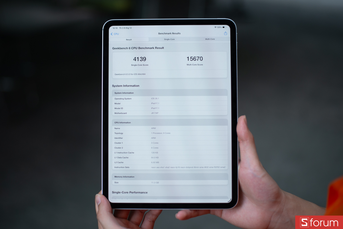 Đánh giá iPad Pro M5 11 inch về hiệu năng, chip M5 mang lại sức mạnh vượt trội
