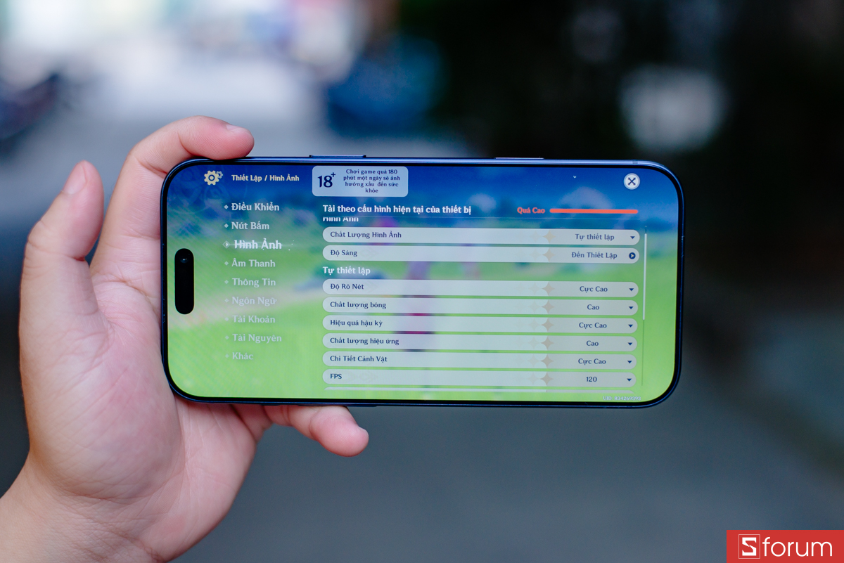 Chơi Genshin Impact ở cài đặt cao nhất với 60fps