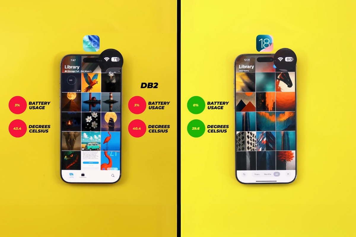 Đánh giá pin iOS 26 khi cuộn trang Ảnh