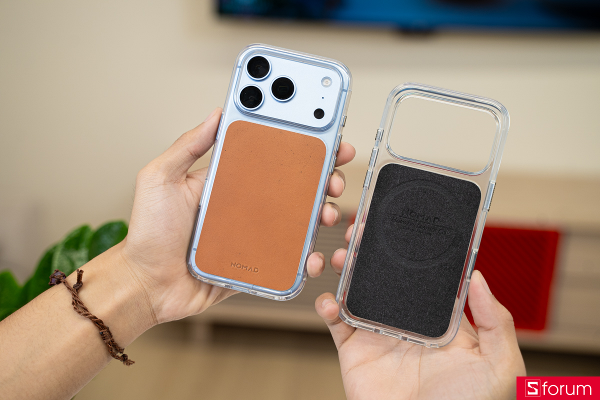Ốp lưng iPhone 18 Pro Max Nomad Clear Leather Horween Rustic Brown