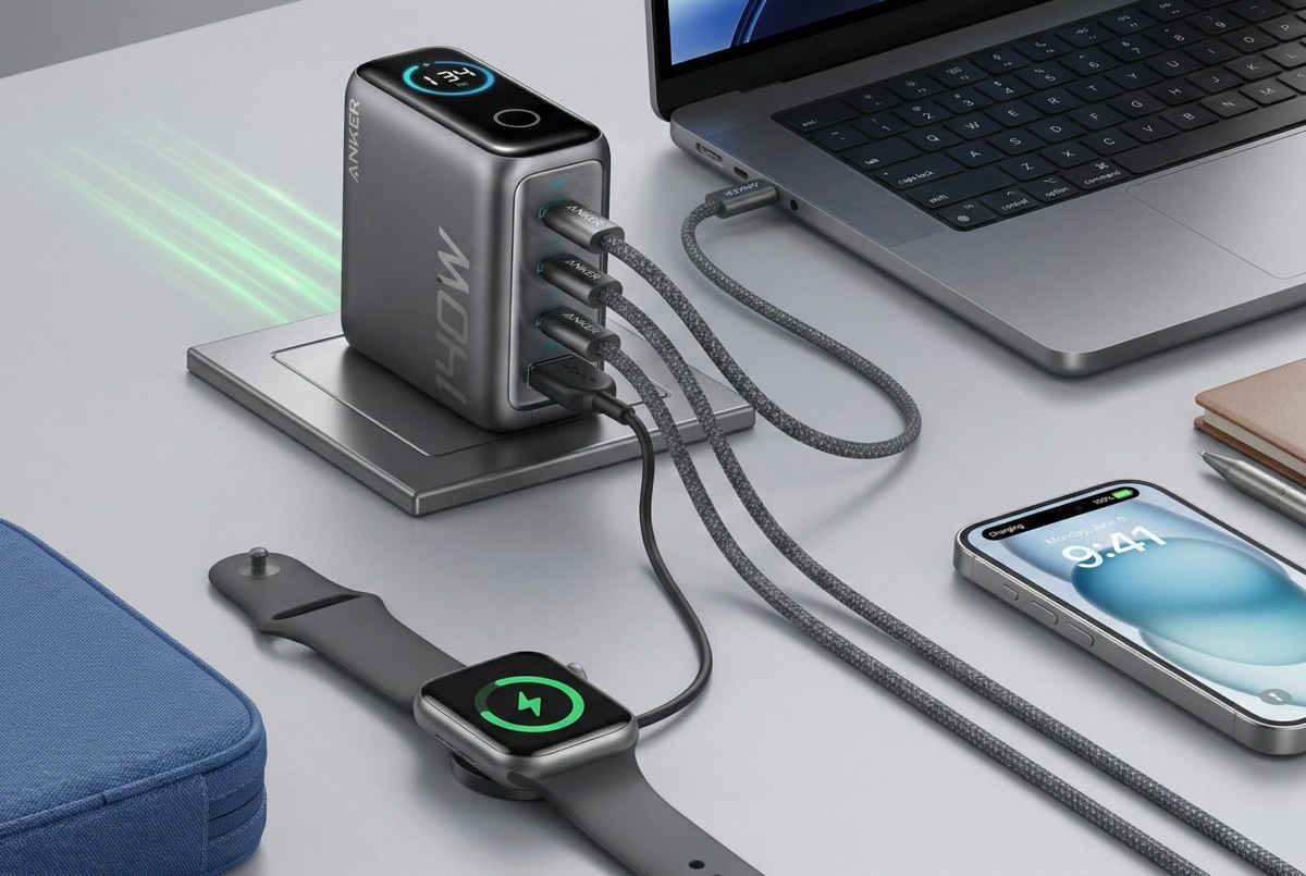 Sạc Anker Zolo B2697 3C1A 140W kèm cáp USB-C