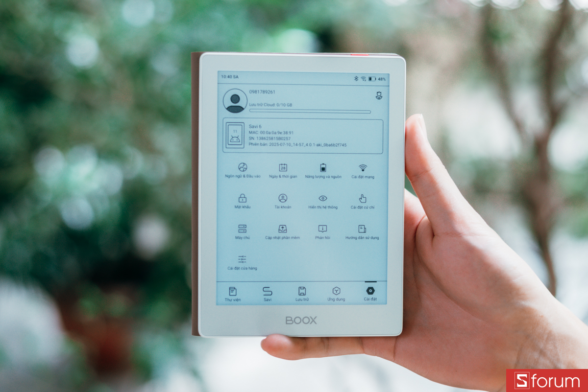 Hiệu năng và phần mềm của Boox Savi 6