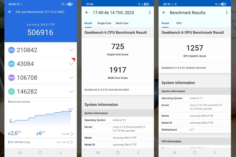 Hiệu năng Samsung Galaxy A17 4G
