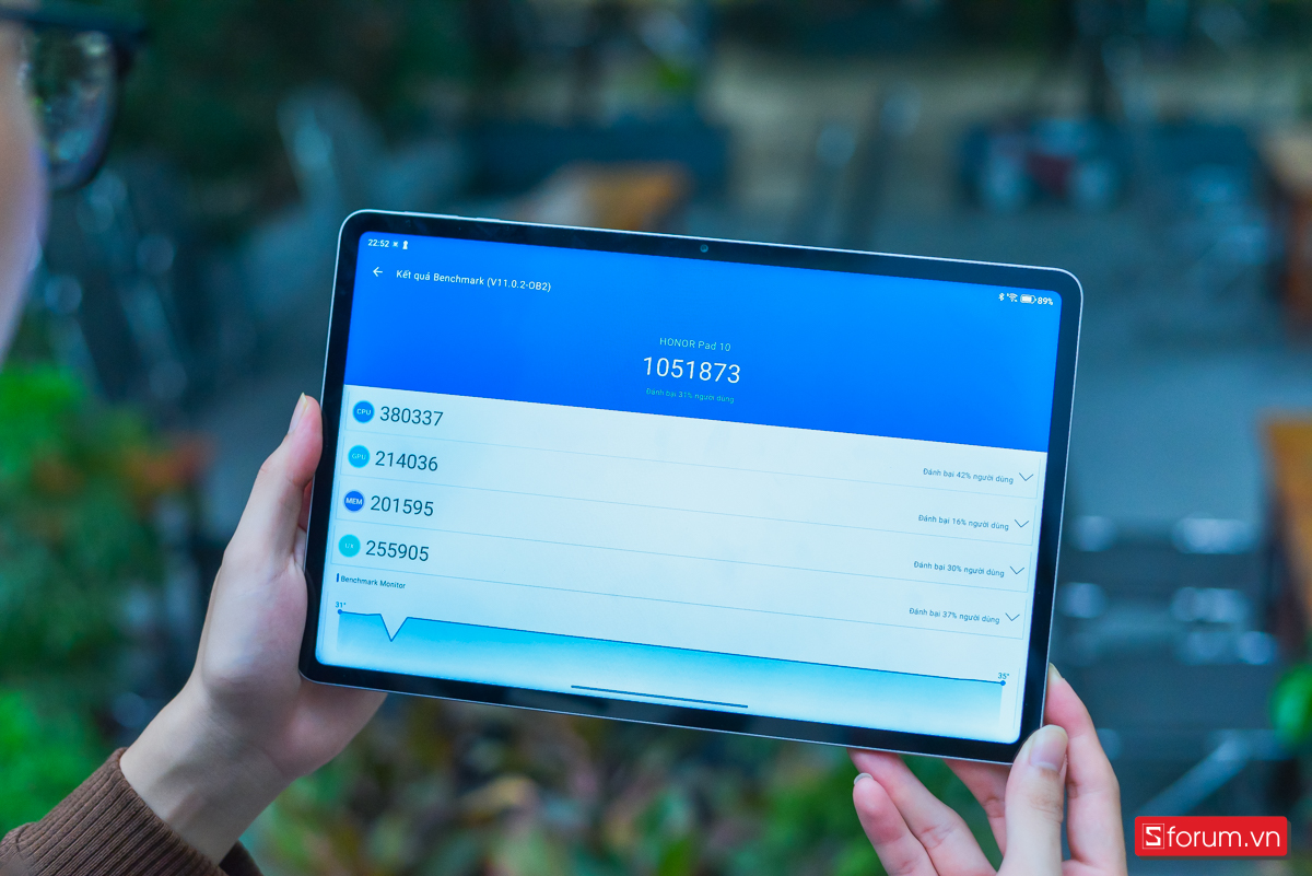 Về hiệu năng, Honor Pad 10 đạt điểm AnTuTu ấn tượng