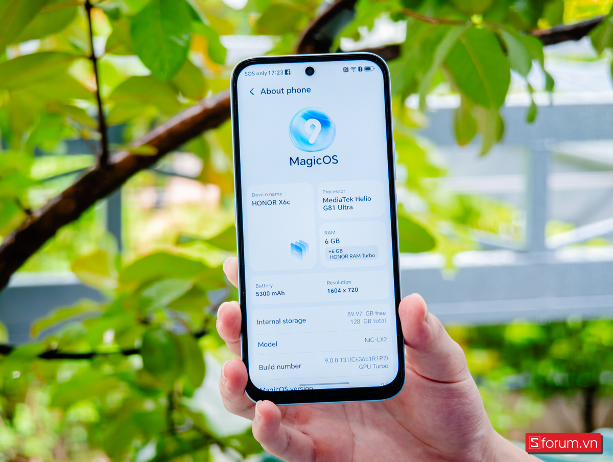 Về phần mềm, Honor X6c chạy MagicOS 9 dựa trên Android 15