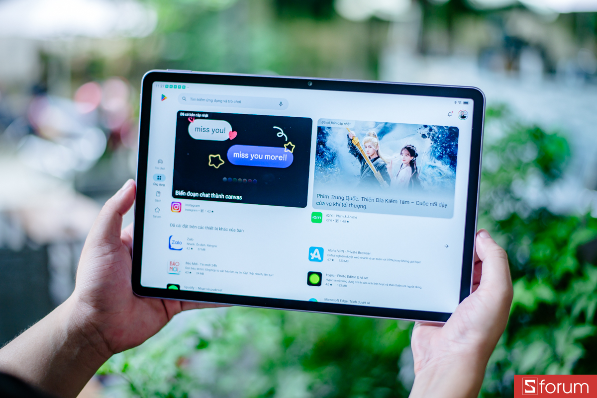 Kho phần mềm giống với hầu hết các máy tính bảng Android khác