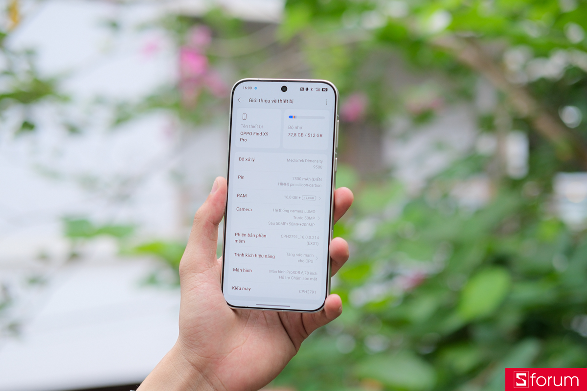 OPPO Find X9 chạy sẵn ColorOS 16 dựa trên nền Android 16 mới nhất