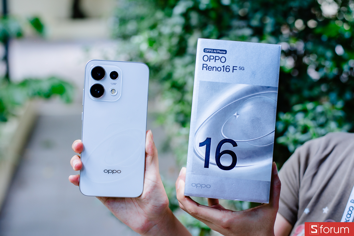 Mở hộp và trên tay OPPO Reno16 F 5G