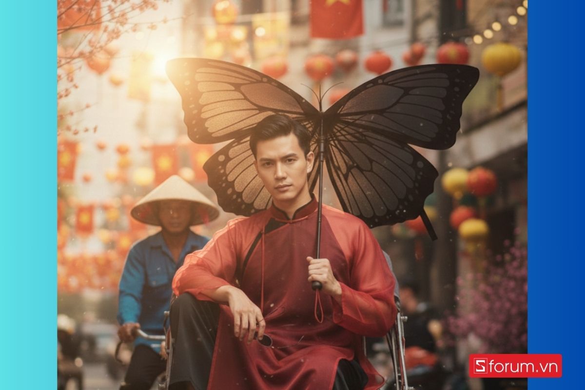 Hướng dẫn tạo ảnh áo dài Tết bằng AI cho nam – phong cách điện ảnh cho Tết 2026 1