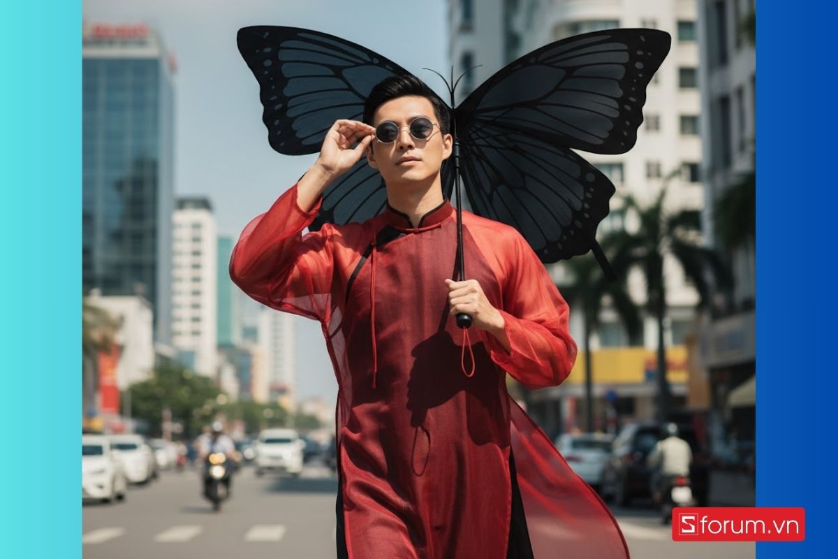 Hướng dẫn tạo ảnh áo dài Tết bằng AI cho nam – phong cách điện ảnh cho Tết 2026 8