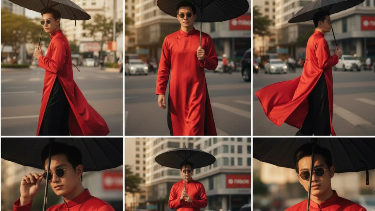 Hướng dẫn tạo ảnh áo dài Tết bằng AI cho nam – phong cách điện ảnh cho Tết 2026 bg