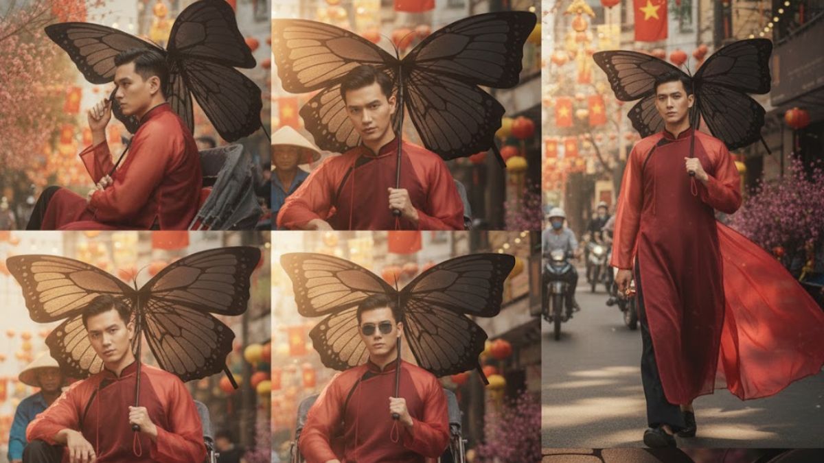 Hướng dẫn tạo ảnh áo dài Tết bằng AI cho nam với phong cách điện ảnh Tết 2026