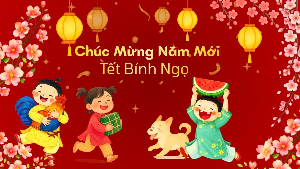 Top Background Tết Bính Ngọ 2026 đẹp, hiện đại và dễ ứng dụng