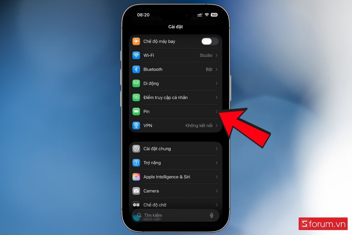 bật adaptive power trên ios 26 3