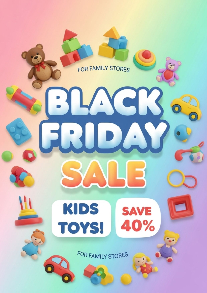 Ý tưởng thiết kế poster Black Friday bằng AI