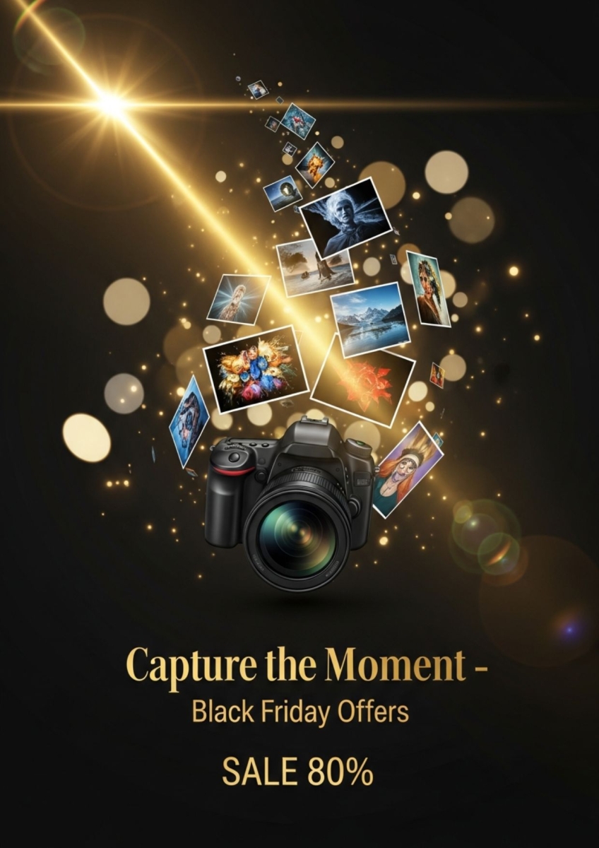 Ý tưởng thiết kế poster Black Friday bằng AI