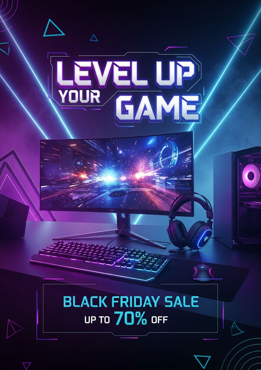 Ý tưởng thiết kế poster Black Friday bằng AI