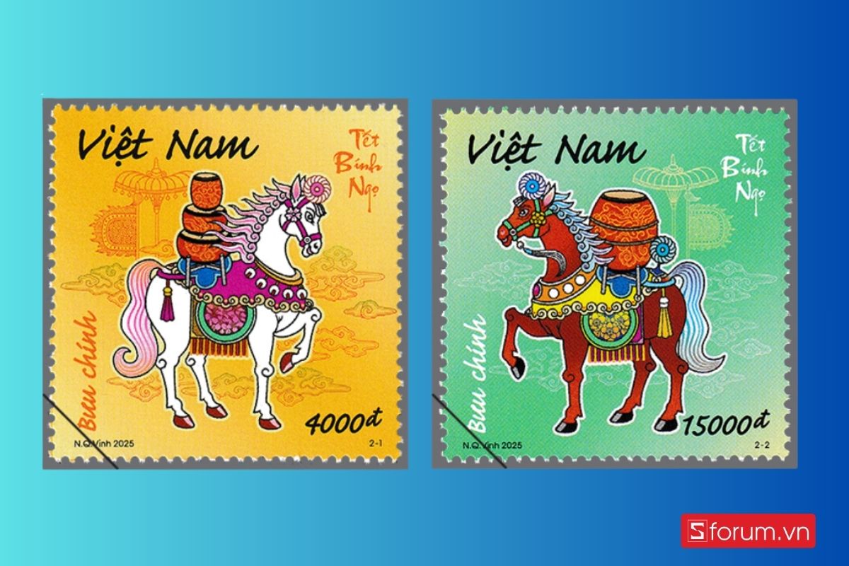 Bộ tem Tết Bính Ngọ 2026 và lời chúc “Mã đáo thành công” đầu xuân 3