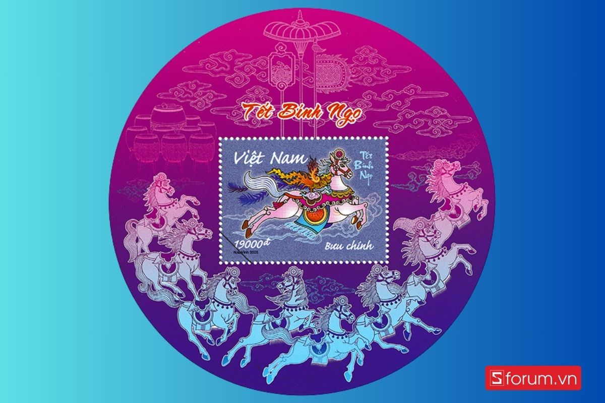 Bộ tem Tết Bính Ngọ 2026 và lời chúc “Mã đáo thành công” đầu xuân 4