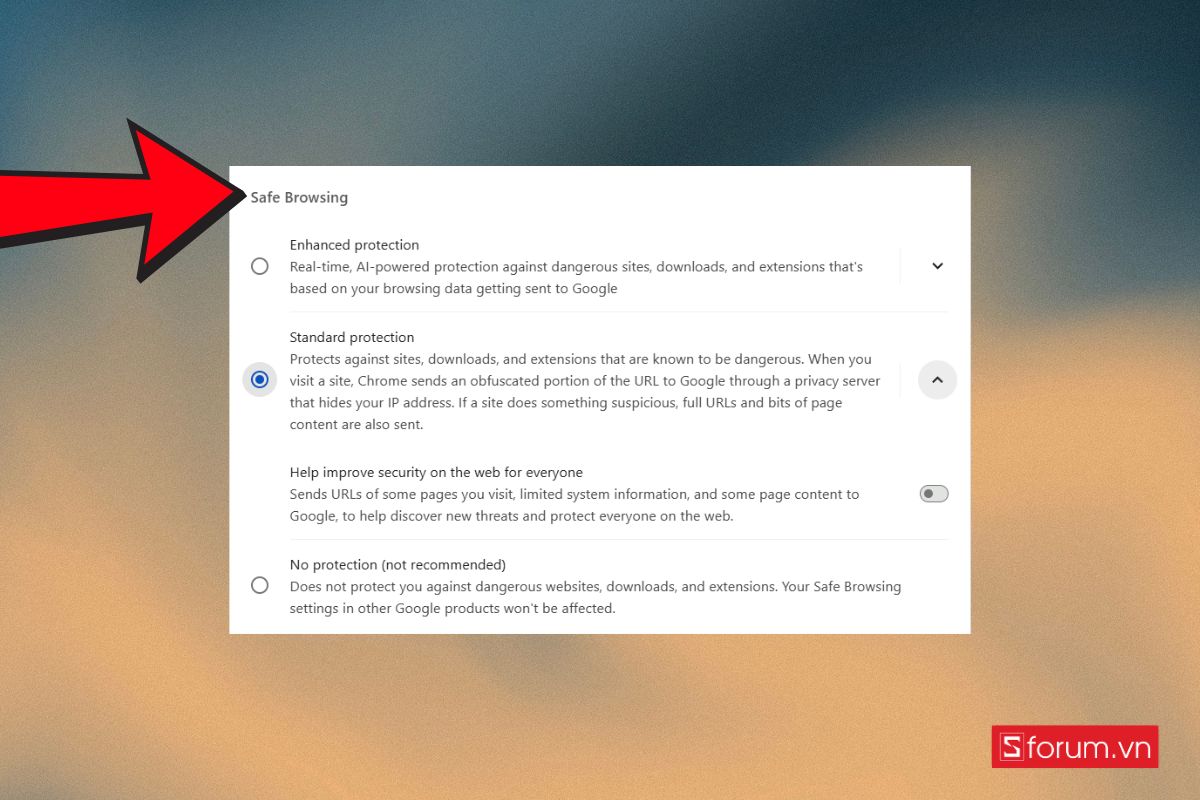 Cách bật Enhanced Protection 7