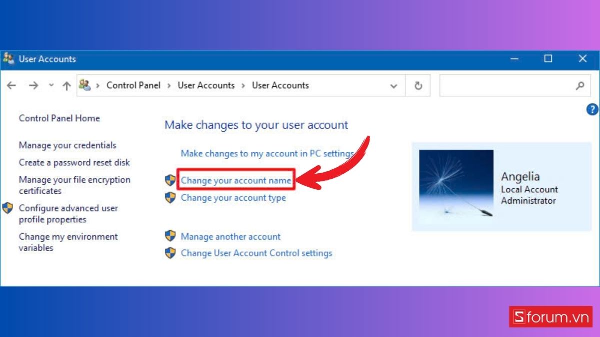 Cách đổi tên admin máy tính Win 11 cách 2 bước 3