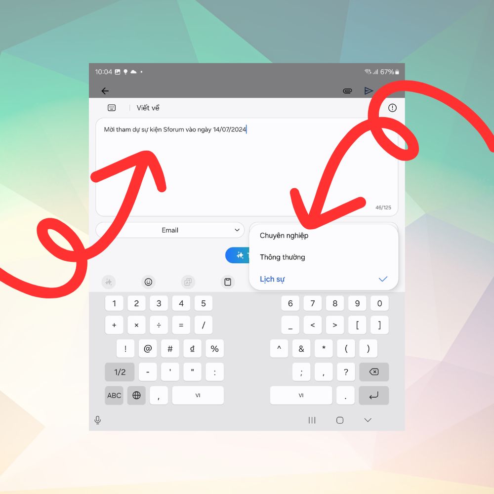 Cách sử dụng AI viết email, tin nhắn theo yêu cầu trên Z Fold 6 3