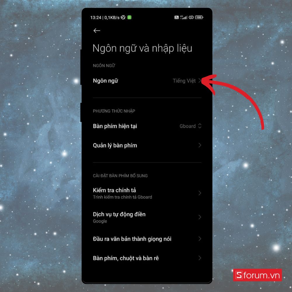 cài đặt bàn phím xiaomi 13