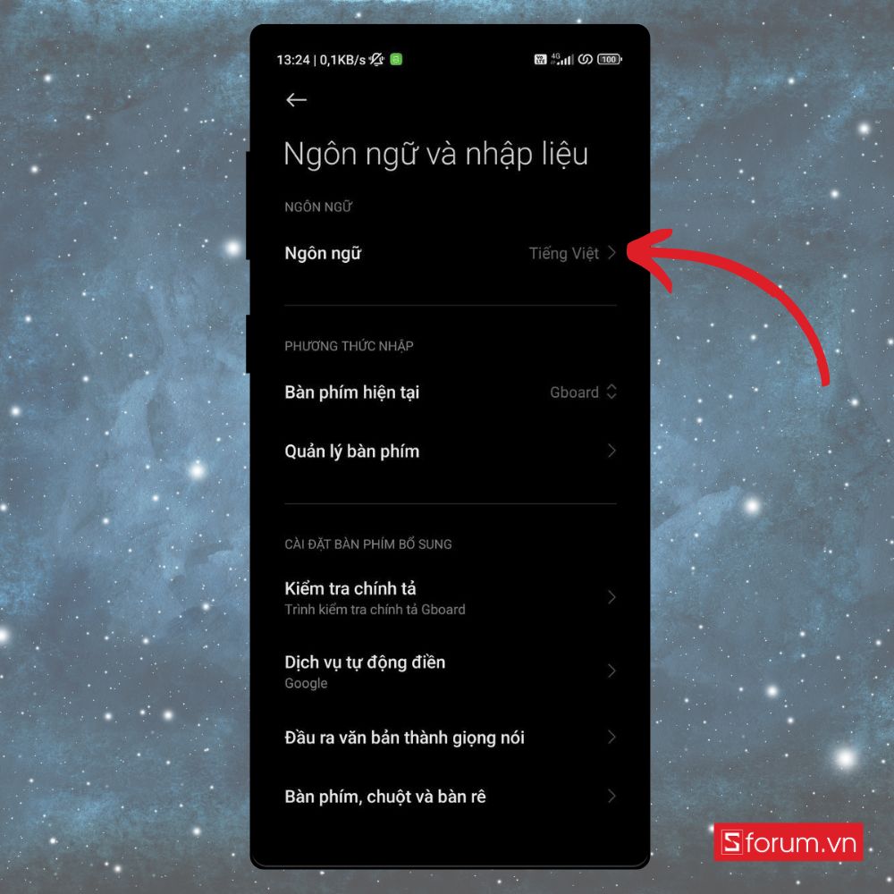 cài đặt bàn phím xiaomi 4