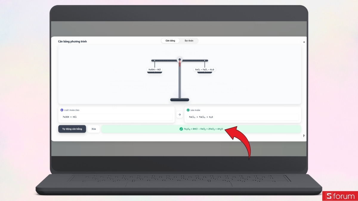 Cân bằng phương trình hoá học tự động bằng tool AI đơn giản trong vài giây 17