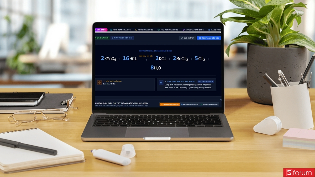Cân bằng phương trình hoá học tự động bằng tool AI đơn giản trong vài giây 28