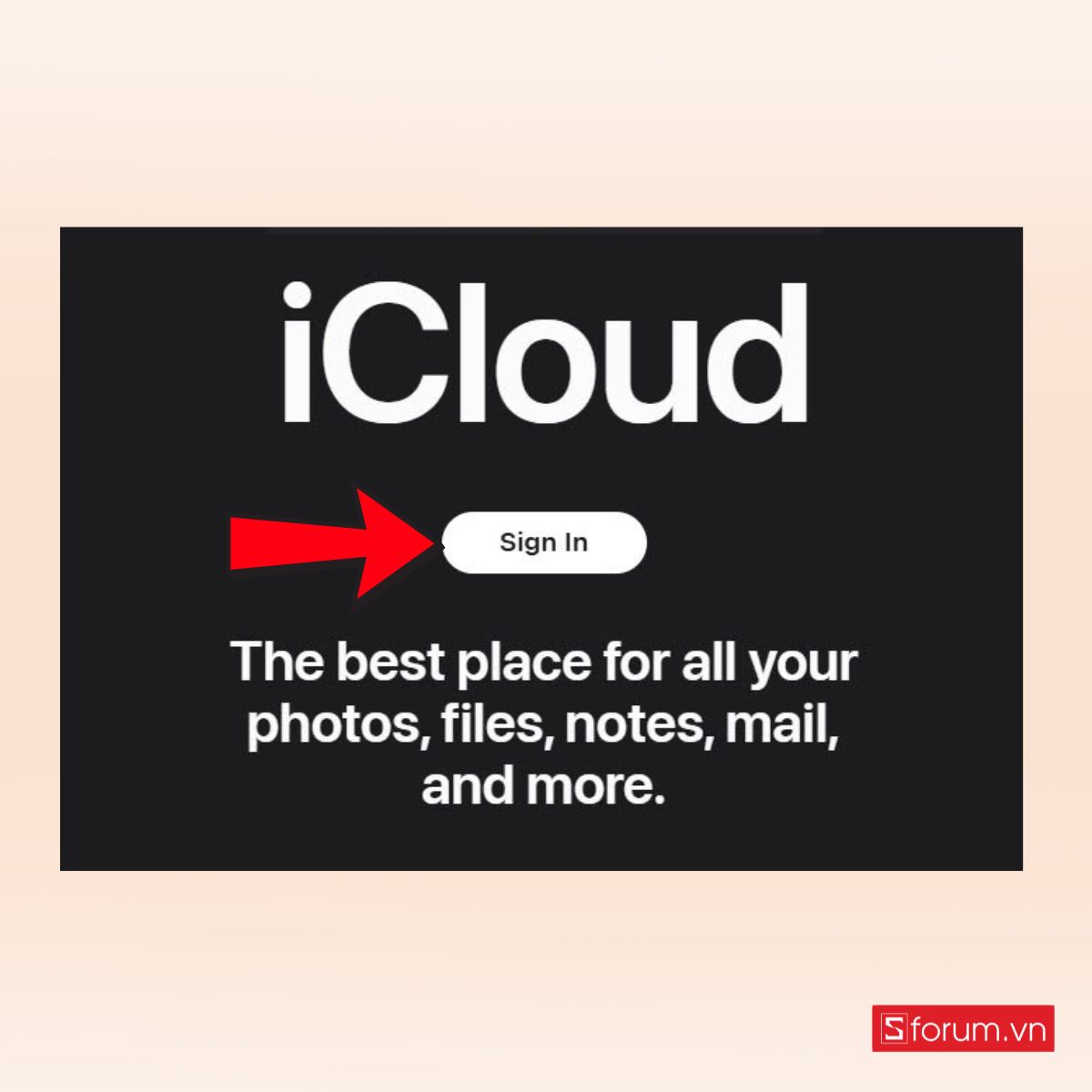 Truy cập iCloud.com để tải danh bạ khi chuyển danh bạ từ iPhone sang Android