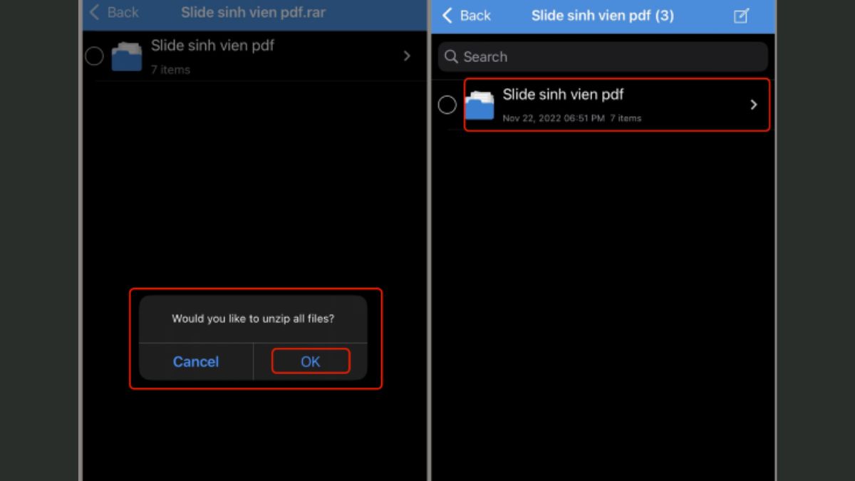Giải nén file ZIP