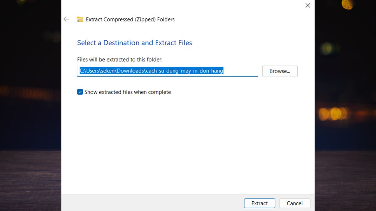 Cách tạo và giải nén file ZIP