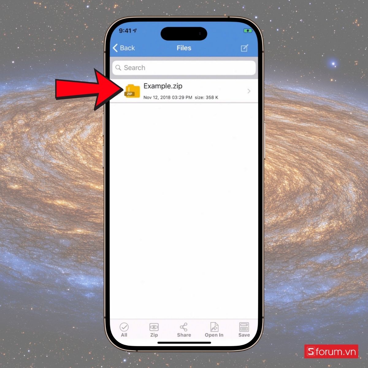 Cách sử dụng phần mềm giải nén file ZIP trên iPhone bằng iZip bước 3
