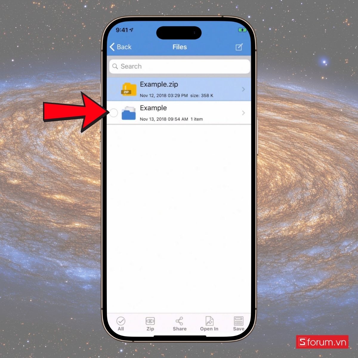 Cách sử dụng phần mềm giải nén file ZIP trên iPhone bằng iZip bước 5
