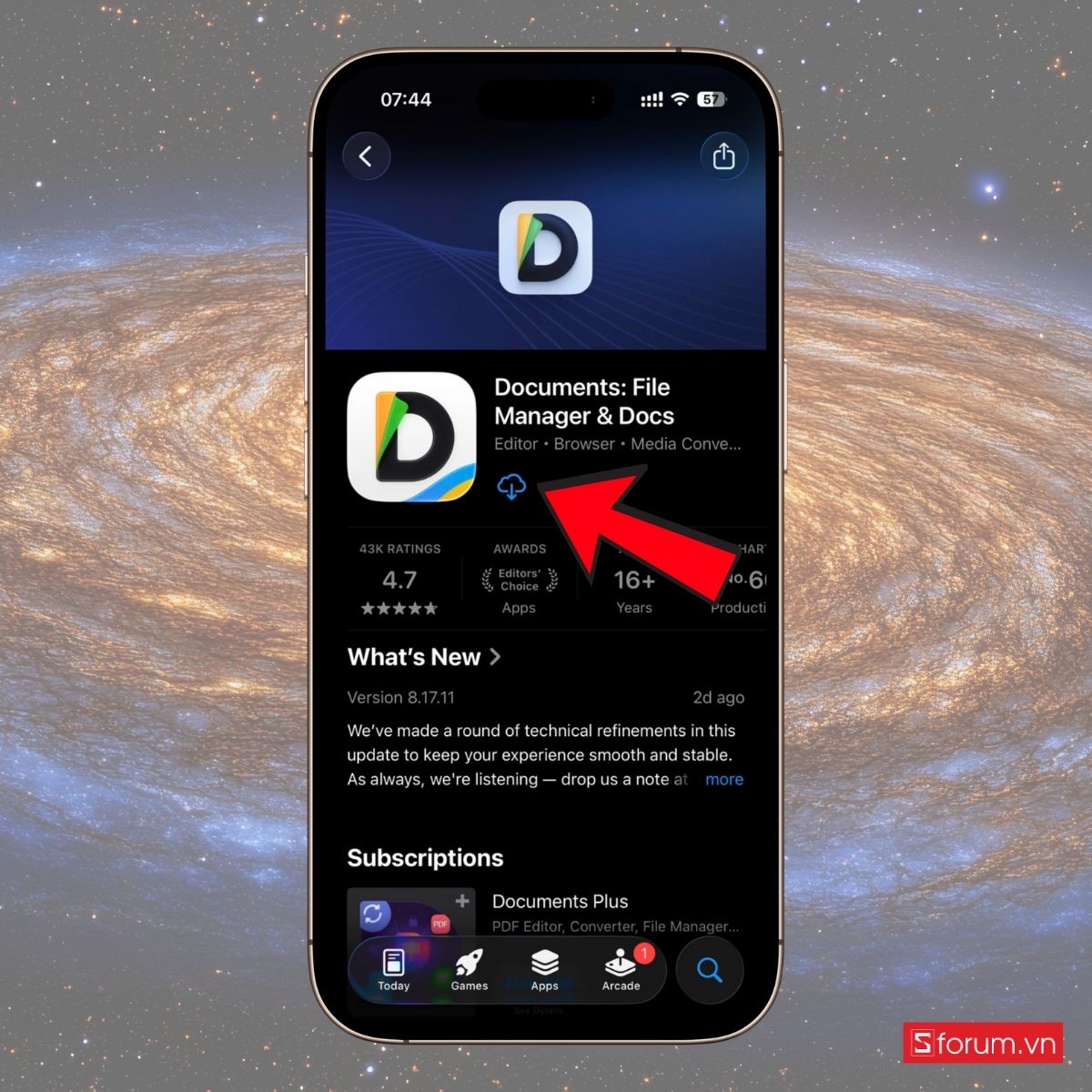 hướng dẫn cách giải nén file zip trên iphone bằng Documents by readdle bước 1