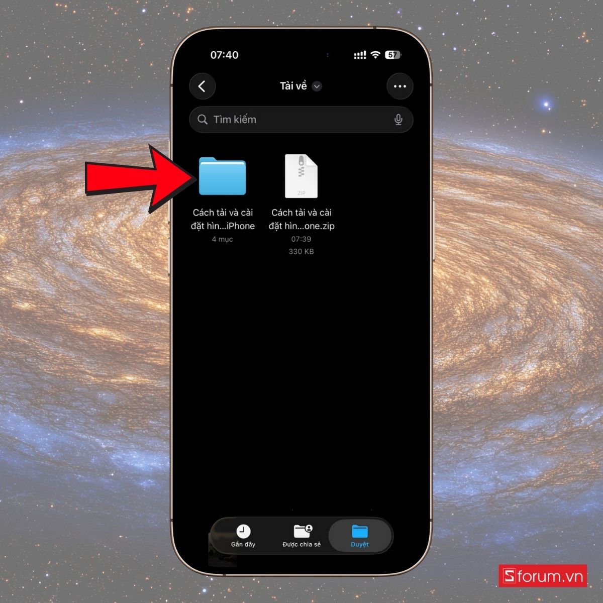 cách giải nén file ZIP trên iPhone bằng ứng dụng tệp bước 3