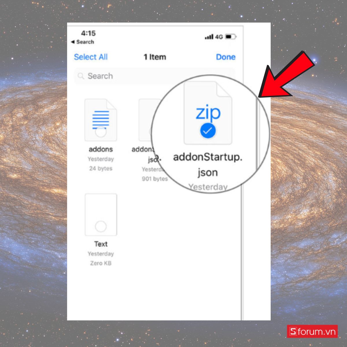 Cách giải nén file ZIP trên iPhone bằng Phím tắt bước 3
