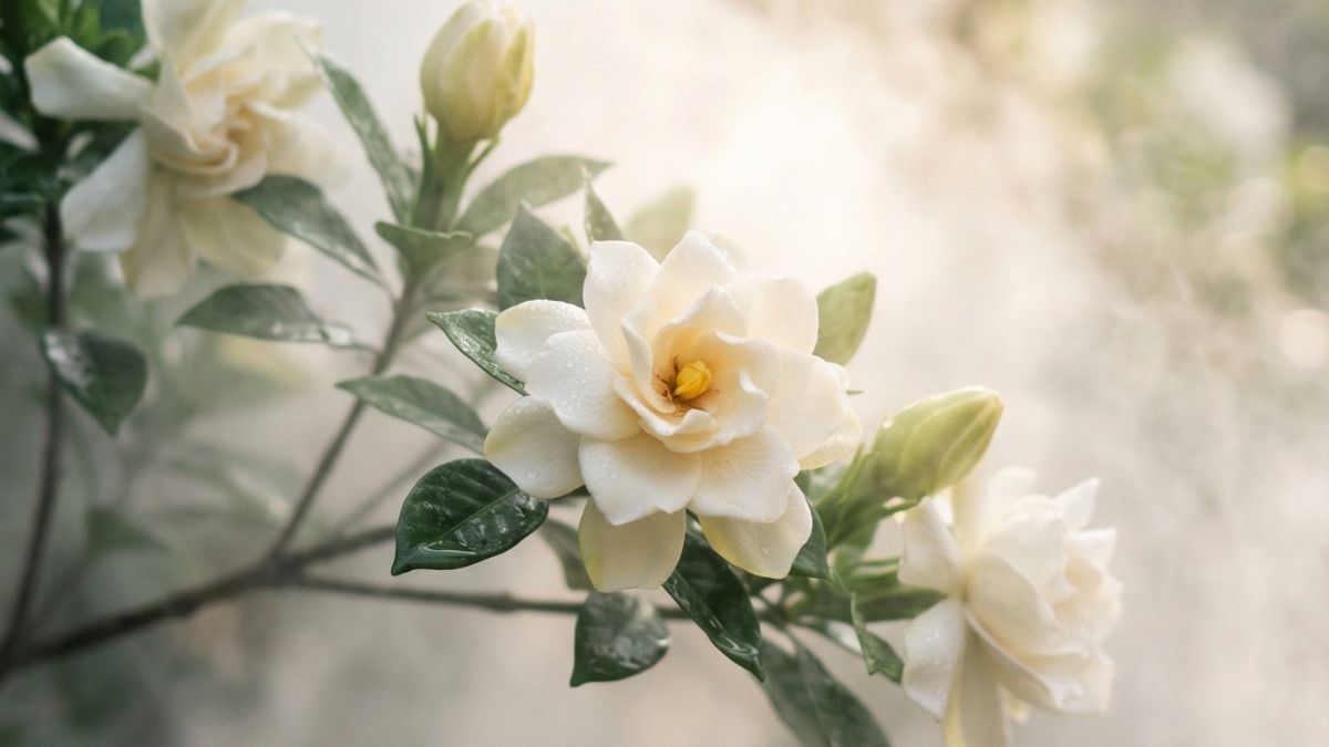 Bộ hình nền hoa dành dành đẹp, ảnh hoa dành dành tinh khôi giúp “refresh” thiết bị mỗi ngày