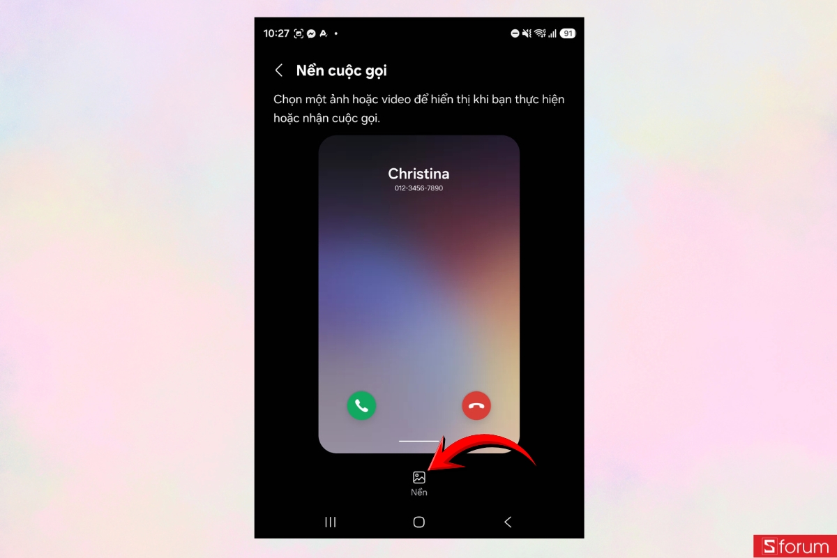 Hướng dẫn cài hình nền video call Galaxy Z Fold 8 cực đẹp 10