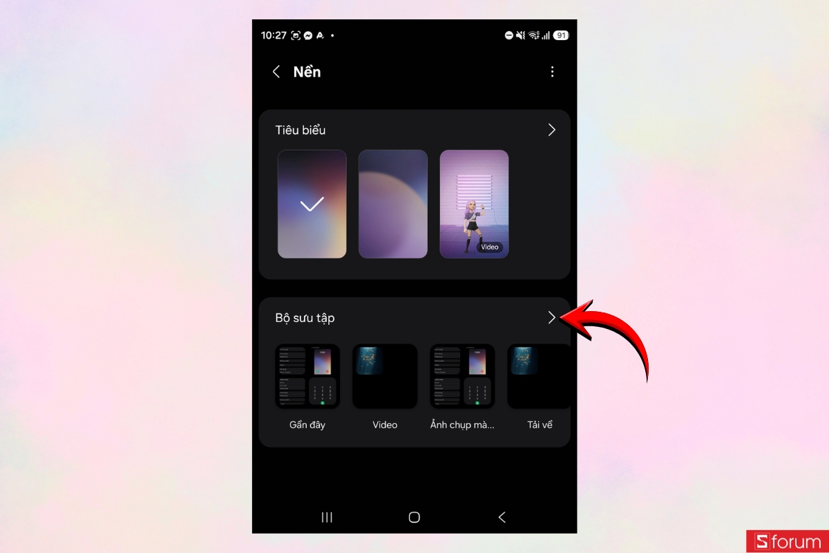 Hướng dẫn cài hình nền video call Galaxy Z Fold 8 cực đẹp 11