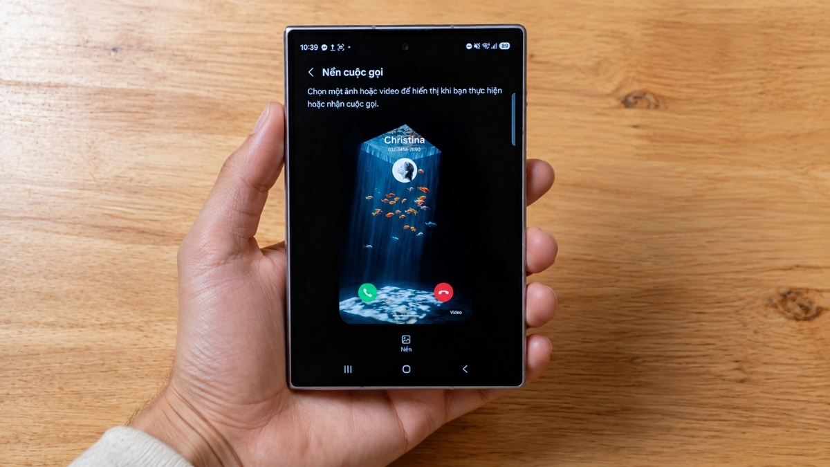 Hướng dẫn cài hình nền video call Galaxy Z Fold 8 cực đẹp bg