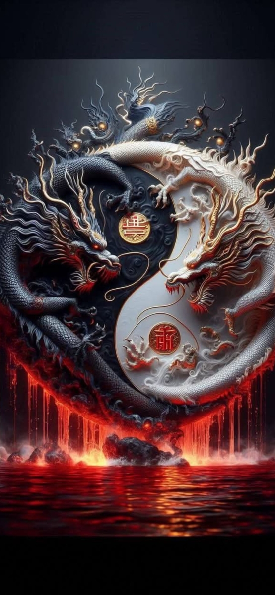 Hình nền đen sư tử, rồng đen quyền lực 5