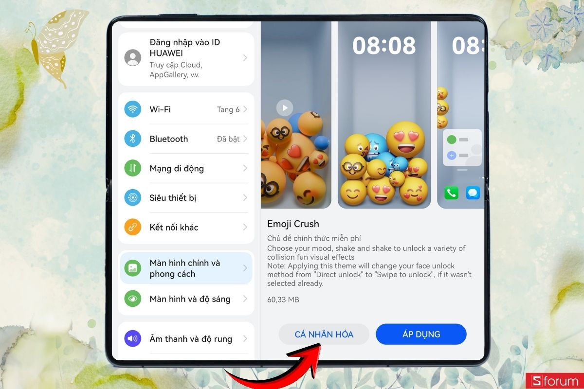 Đổi mới diện mạo dế yêu ngay với hướng dẫn cài Emoji Crush trên Huawei Mate X7 9