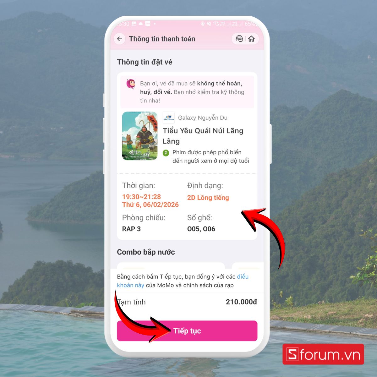 Hướng dẫn đặt vé phim tết trên điện thoại linh hoạt tài chính với Ví Trả Sau MoMo 9