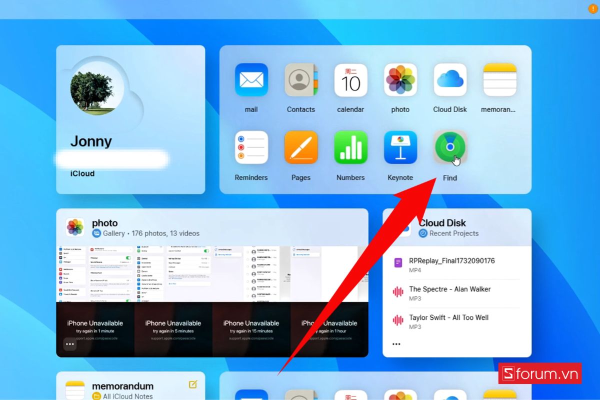 Cách khắc phục iPhone bị khóa bảo mật bằng Find My iphone bước 2