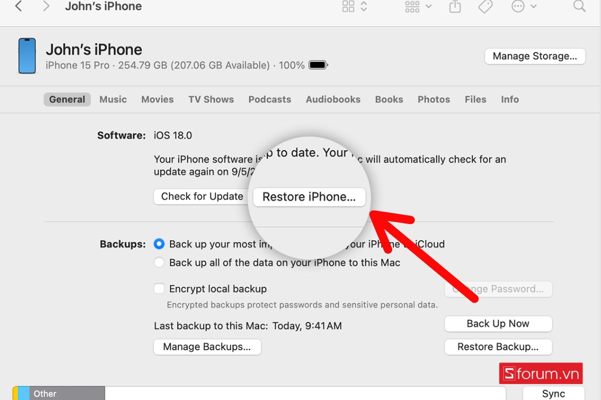 Cách khắc phục iPhone bị khóa bảo mật bằng Finder