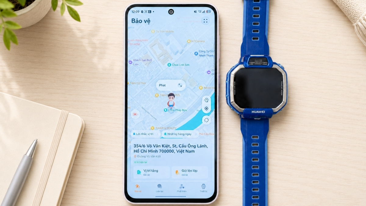 Cách kết nối Huawei Watch Kids X1 với điện thoại giúp ba mẹ an tâm theo dõi con bg
