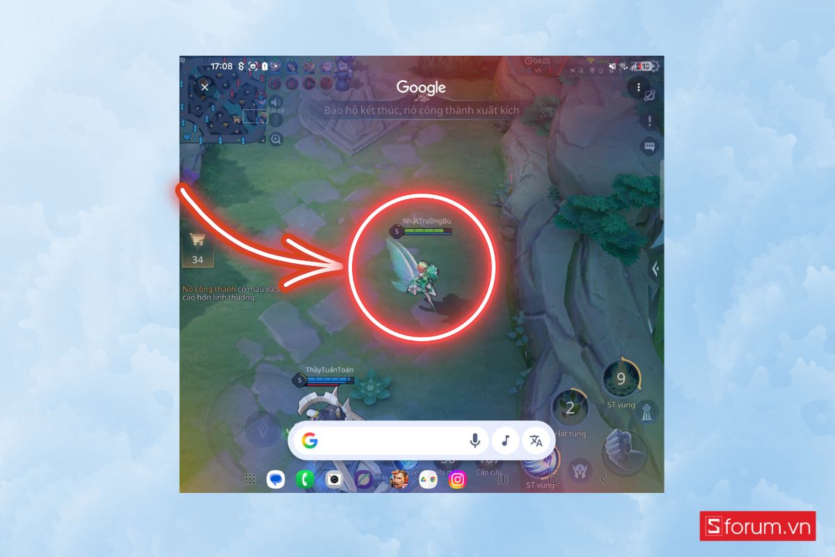 khoanh tròn để tìm kiếm khi chơi game 5