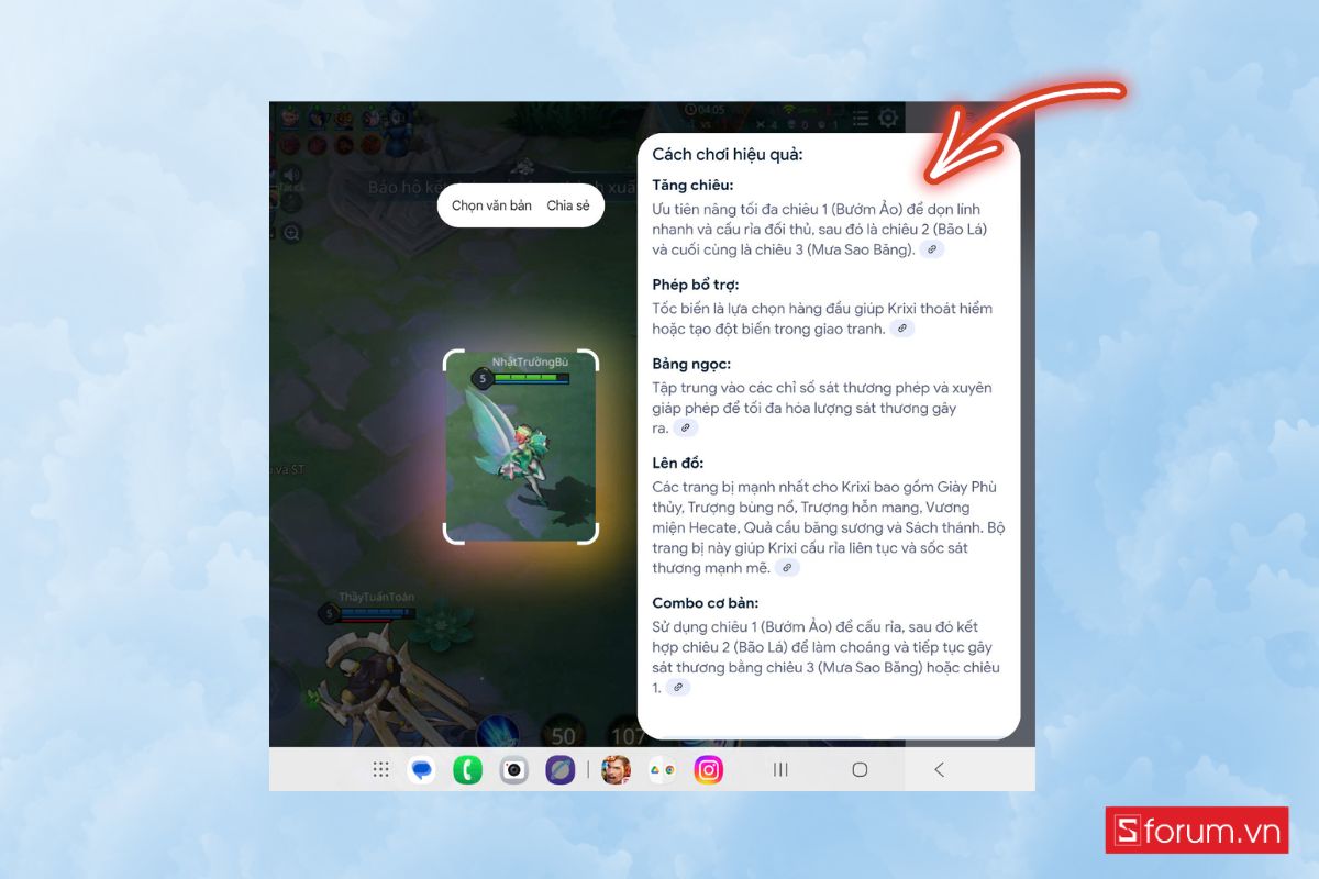 khoanh tròn để tìm kiếm khi chơi game 7